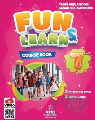 Fun and Learn 7 (Course Book, Test Book) – Yasin Arslanoğlu, Başak Gül Kandemir – Akın Dil Eğitim kitap kapağı