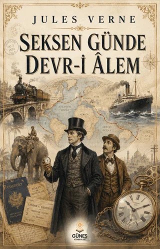 Seksen Günde Devr-i Âlem – Jules Verne – Güneş Kitabevleri Yayınları kitap kapağı