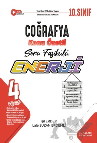 10. Sınıf Enerji Coğrafya Konu Özetli Soru Fasikülü – Işıl Erdem, Lale Suzan Erdemli – Palme Yayınları kitap kapağı