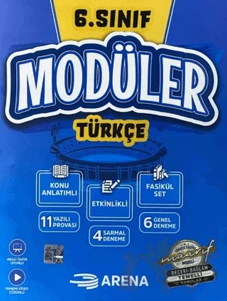 6. Sınıf Türkçe Modüler Konu Anlatımlı Etkinlikli 6 Fasikül Set – Kolektif – Arena Yayınları kitap kapağı