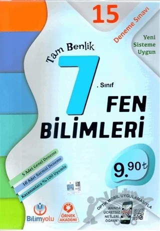 7. Sınıf Fen Bilimleri Tam Benlik 15 Deneme Sınavı – Kolektif – Bilimyolu Yayıncılık kitap kapağı