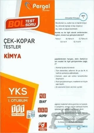 TYT Birinci Oturum Kimya Test – Kolektif – Pergel Yayınları kitap kapağı