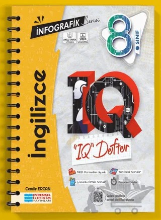 8. Sınıf İnfografik Serisi İngilizce IQ Defter – Cemile Ercan – Evrensel İletişim Yayınları kitap kapağı