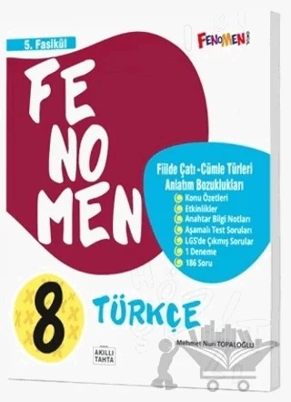 8 Türkçe 5. Fasikül (Fiilde Çatı Cümle Türleri, Anlatım Bozuklukları) – Kolektif – Fenomen Yayınları kitap kapağı
