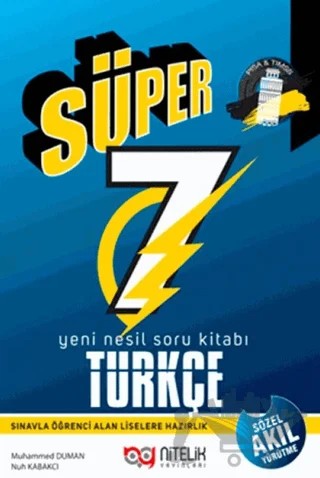 7. Sınıf Türkçe Süper Soru Bankası – Nuh Kabakcı, Muhammed Duman – Nitelik Yayınları - Bayilik kitap kapağı