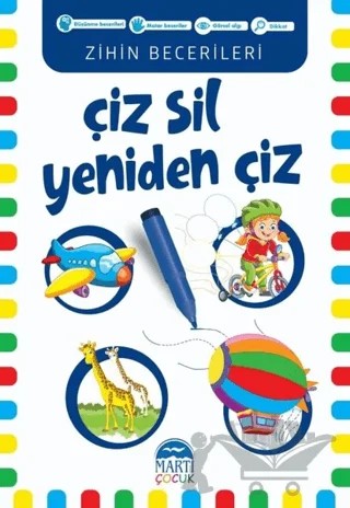Çiz Sil Yeniden Çiz (Mavi Kitap) – Kolektif – Martı Çocuk Yayınları kitap kapağı