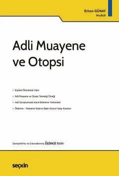 Adli Muayene ve Otopsi – Erhan Günay – Seçkin Yayıncılık kitap kapağı