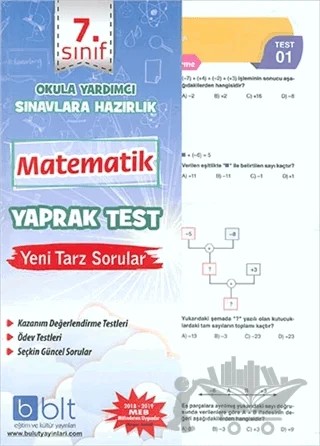 7. Sınıf Matematik Yaprak Test – Kolektif – Bulut Eğitim ve Kültür Yayınları kitap kapağı