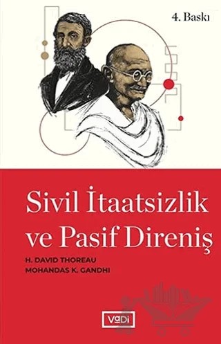 Sivil İtaatsizlik ve Pasif Direniş – Henry David Thoreau, Mahatma Gandhi – Vadi Yayınları kitap kapağı