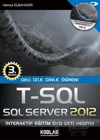 T - SQL ve SQL Server 2012 – Hamza Elbahadır – Kodlab Yayın Dağıtım kitap kapağı