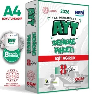 2026 YKS-AYT MEBI Online Güncel Eşit Ağırlık (TM) 8li Seri Deneme Fasikül Paketi (A4 Renkli) – Kolektif – Karakutu Yayın kitap kapağı