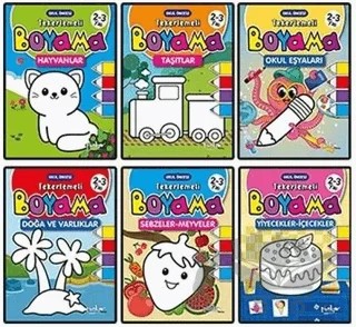 2 - 3 Yaş Tekerlemeli Boyama Seti - 6 Kitap Takım – Kolektif – Pinokyo Yayınları kitap kapağı