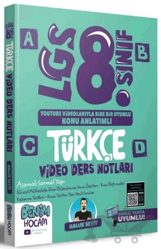 LGS 8. Sınıf Türkçe Video Ders Notları – Haluk Seyit – Benim Hocam Yayınları kitap kapağı