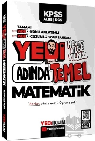 2025 KPSS DGS ALES TYT 7 Yedi Adımda Temel Matematik Konu Anlatımlı Soru Bankası – Mehmet Bilge Yıldız – Yediiklim Yayınları kitap kapağı