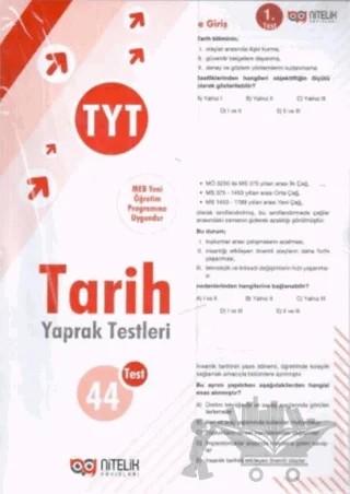 TYT Tarih Yaprak Testleri – Kolektif – Nitelik Yayınları kitap kapağı