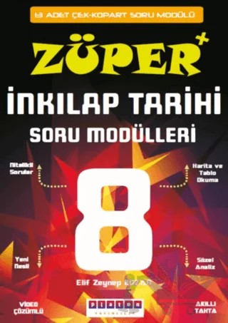 8. Sınıf Züper İnkılap Tarihi Soru Modülleri – Elif Zeynep Kozan – Platon Yayıncılık kitap kapağı