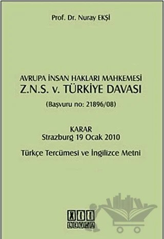 Avrupa İnsan Hakları Mahkemesi Z.N.S. v. Türkiye Davası – Nuray Ekşi – On İki Levha Yayınları kitap kapağı