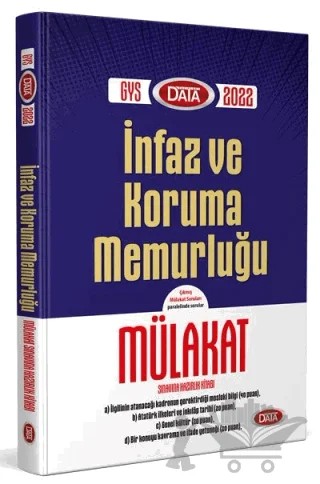 2022 İnfaz ve Koruma Memurluğu Mülakat Sınavına Hazırlık Kitabı – Kolektif – Data Yayınları kitap kapağı