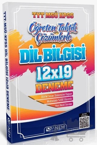 TYT MSÜ KPSS Dil Bilgisi 12x19 Deneme – Kolektif – Panem Yayınları kitap kapağı