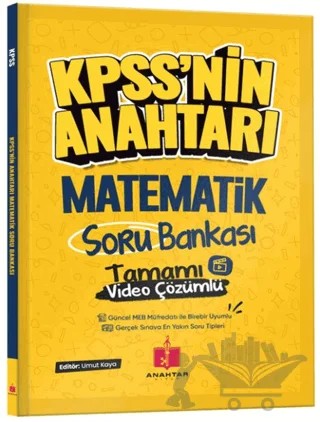 2026 KPSS'nin Anahtarı Matematik Tamamı Video Çözümlü Soru Bankası – Çağlayan Fırat Kaya – Anahtar Kitap kitap kapağı