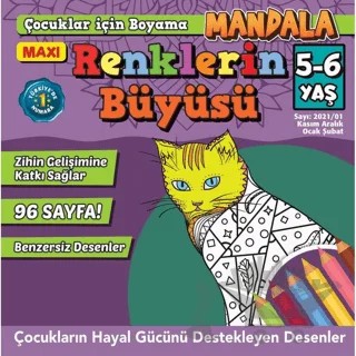 Maxi Mandala Renklerin Büyüsü Mandala 1 – Kolektif – Maxi Yayıncılık kitap kapağı