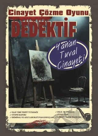 Cinayet Çözme Oyunu Dedektif - Yanan Tuval Cinayeti – Kollektif – MT Dedektiflik kitap kapağı