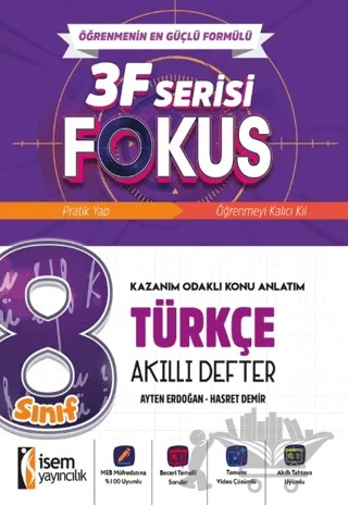 8. Sınıf Türkçe Akıllı Defter – Ayten Erdoğan, Hasret Demir – İSEM Yayıncılık kitap kapağı