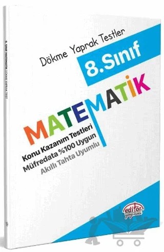 8. Sınıf Matematik Dökme Yaprak Testler – Kolektif – Editör Yayınevi kitap kapağı