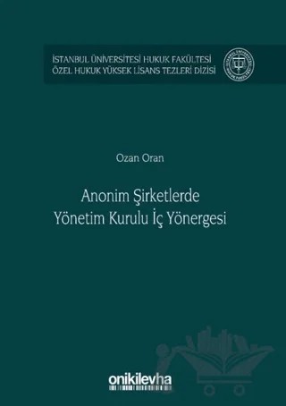 Anonim Şirketlerde Yönetim Kurulu İç Yönergesi – Ozan Oran – On İki Levha Yayınları kitap kapağı