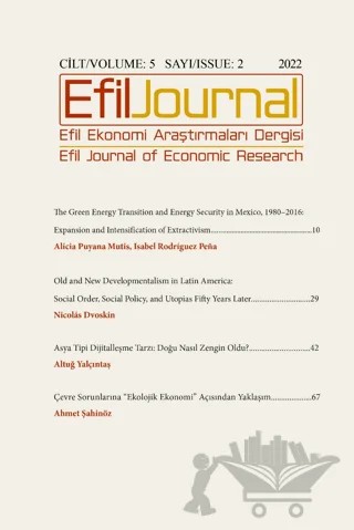 Efil Ekonomi Araştırmaları Dergisi Cilt: 5 Sayı: 2 – Efil Journal Dergisi kitap kapağı