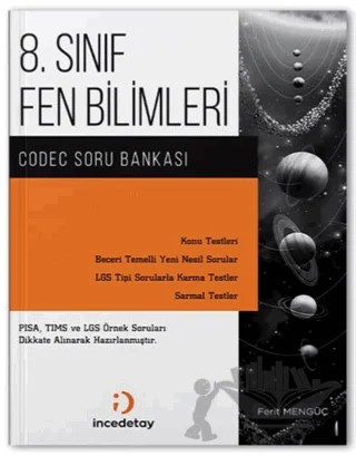 8. Sınıf LGS Fen Bilimleri Codec Soru Bankası – Ferit Mengüç – İncedetay Yayıncılık kitap kapağı