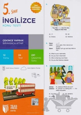 5. Sınıf İngilizce Konu Testi – Kolektif – Teas Press kitap kapağı
