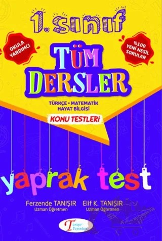 1. Sınıf Tüm Dersler Konu Testleri Test – Ferzende Tanışır, Elif K. Tanışır – Tanışır Yayınları kitap kapağı