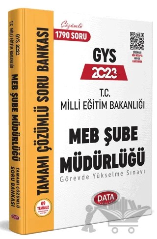 Milli Eğitim Bakanlığı Şube Müdürlüğü Tamamı Çözümlü GYS Soru Bankası – Kolektif – Data Yayınları kitap kapağı