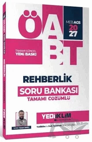 2027 MEB AGS ÖABT Rehberlik Tamamı Çözümlü Soru Bankası – Hasan Şanlı – Yediiklim Yayınları kitap kapağı