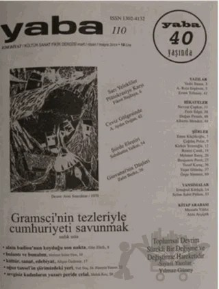 Yaba Edebiyat Dergisi Sayı: 110 Mart - Nisan - Mayıs 2019 – Yaba Dergisi Yayınları kitap kapağı