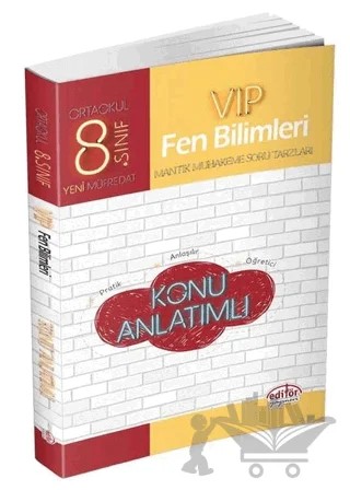 8. Sınıf Vip Fen Bilimleri Konu Anlatımlı – Kolektif – Editör Yayınevi kitap kapağı