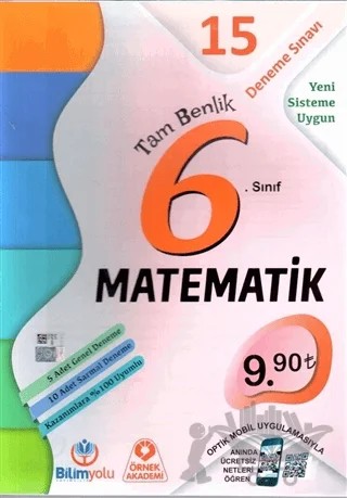 6. Sınıf Matematik Tam Benlik 15 Deneme Sınavı – Kolektif – Bilimyolu Yayıncılık kitap kapağı
