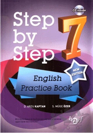 Step by Step 7: English Practice Book (CD'li) – D. Arzu Kaptan, S. Müge Özer – Harf Eğitim Yayıncılık kitap kapağı