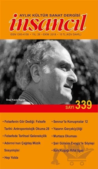İnsancıl Aylık Kültür Sanat Dergisi Sayı: 339 Ekim 2018 – İnsancıl Dergisi Yayınları kitap kapağı