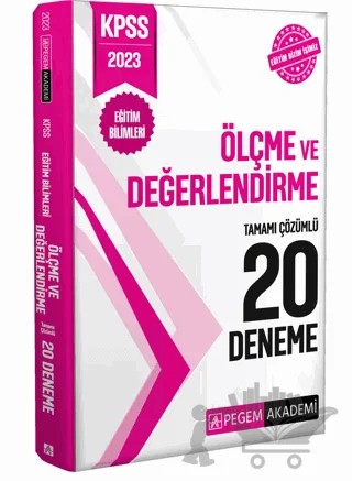 2023 KPSS Eğitim Bilimleri Ölçme ve Değerlendirme 20 Deneme – Kolektif – Pegem Akademi Yayıncılık kitap kapağı