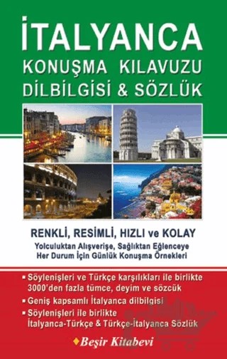 İtalyanca Konuşma Kılavuzu Dilbilgisi Sözlük – B. Orhan Doğan – Beşir Kitabevi kitap kapağı