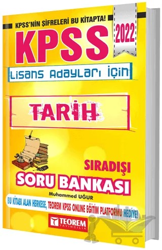 2022 KPSS Lisans Adayları İçin Sıra Dışı Tarih Soru Bankası – Muhammed Uğur – Teorem Yayıncılık kitap kapağı