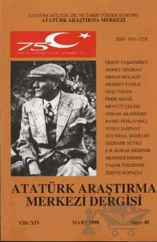 Atatürk Araştırma Merkezi Dergisi Cilt: 14 Mart 1998 Sayı: 40 – Atatürk Araştırma Merkezi kitap kapağı