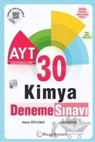Palme YKS AYT Kimya 30 Deneme Sınavı – Fatih Baysal, Hakan Söylemez – Palme Yayınları kitap kapağı