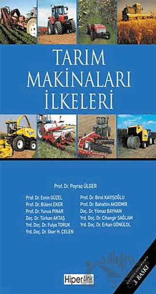 Tarım Makinaları İlkeleri – Kolektif – Hiperlink Yayınları kitap kapağı