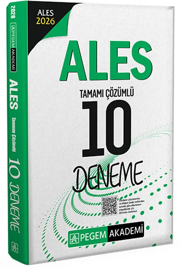 2026 ALES Tamamı Çözümlü 10 Deneme – Pegem Akademi Yayıncılık kitap kapağı