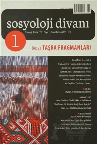 Sosyoloji Divanı Sayı: 1 Ocak-Haziran 2013 – Sosyoloji Divanı Dergisi kitap kapağı