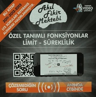 Özel Tanımlı Fonksiyonlar Limit-Süreklilik – Fikret Çelenk, Merve Çelenk – Akıl Fikir Mektebi kitap kapağı