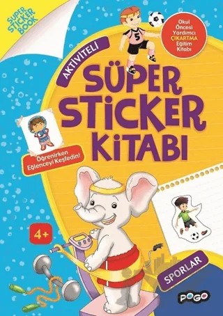 Süper Sticker - Sporlar – Kolektif – Pogo Çocuk kitap kapağı